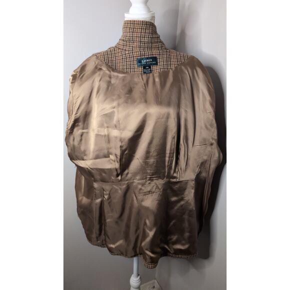 Lauren Ralph Lauren wool houndstooth equestrian oversized grunge jacket - Picture 10 of 13